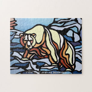 Polar Bear Puzzle Personalised Polar Bear Art Gift