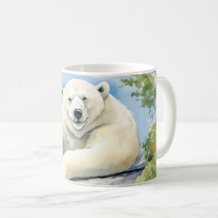 Polar Bear Relaxing Relaxing Animal Fun Happy Cool Coffee Mug
