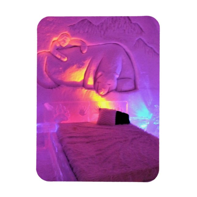 Polar Bear Room at Hotel de Glace, Quebec, Canada Magnet (Vertical)