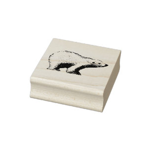 Polar Bear Rubber Stamp
