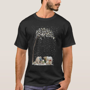 Polar Bear Scarf Winter Christmas Tree Xmas Snowy T-Shirt