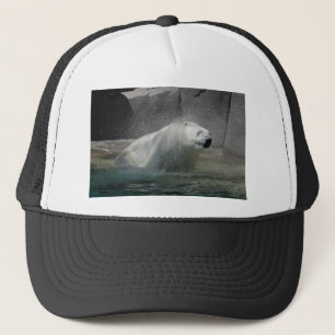 Polar Bear Shaking off water Trucker Hat