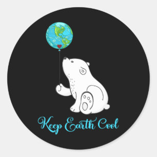 Polar Bear Shirt Earth Day Gift Everyday Hour Classic Round Sticker