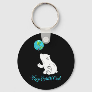Polar Bear Shirt Earth Day Gift Everyday Hour Key Ring