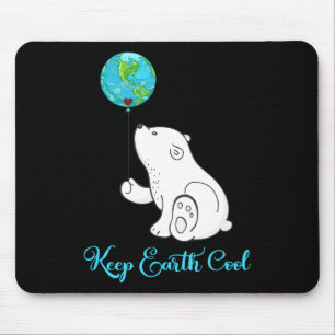 Polar Bear Shirt Earth Day Gift Everyday Hour Mouse Mat
