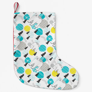 Polar bear small christmas stocking