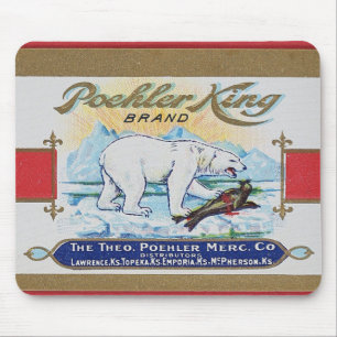Polar Bear snacking on favorite food Mouse Mat