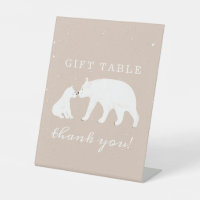 Polar Bear Snow Girl Mama Baby Shower Gift Table
