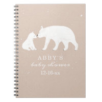 Polar Bear Snow Girl Mama Baby Shower Guest Book