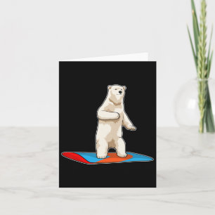 Polar Bear Snowboarder Snowboard Winter Sports  Card