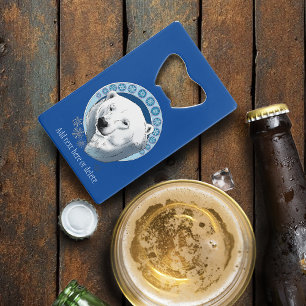 Polar Bear Snowflakes Art Nouveau