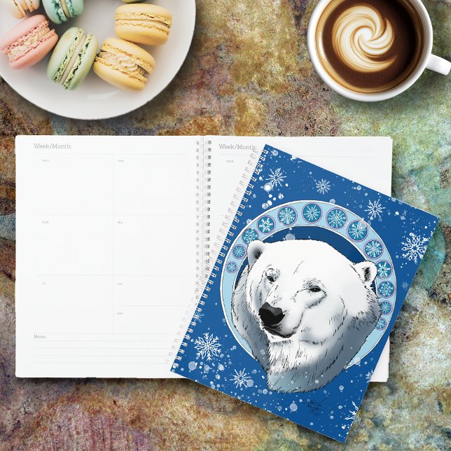 Polar Bear Snowflakes Art Nouveau Planner (Creator Uploaded)