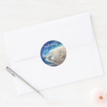 Polar Bear Snowflakes Stickers