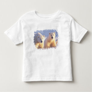 Polar bear sow with cub on pack ice of 1002 toddler T-Shirt