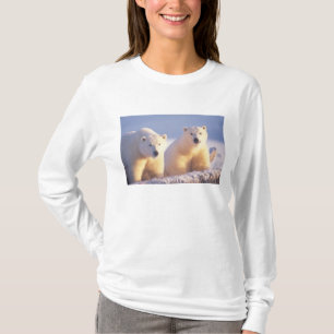 Polar bear sow with cub on pack ice T-Shirt