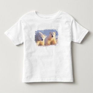 Polar bear sow with cub on pack ice toddler T-Shirt