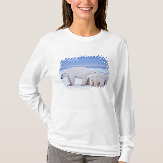 Polar bear sow with cubs T-Shirt (Front)