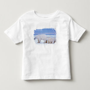 Polar bear sow with cubs toddler T-Shirt