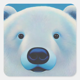 Polar Bear Square Sticker