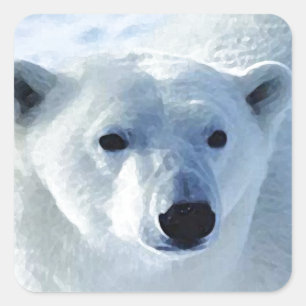 Polar Bear Square Sticker