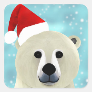 Polar Bear Square Sticker
