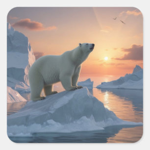 Polar Bear  Square Sticker