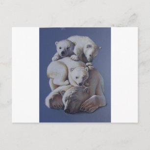 Polar Bear Stack Postcard