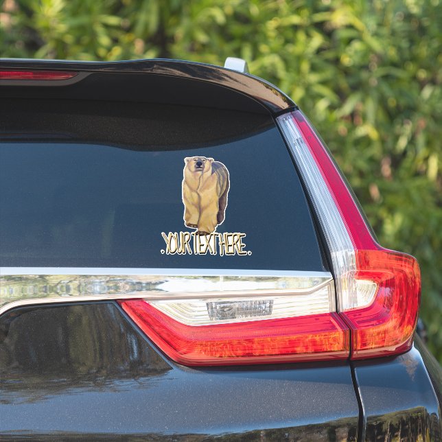 Polar Bear Stickers Personalised Polar Bear  Decal (Car Side)