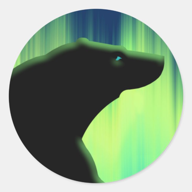 Polar Bear Stickers Wildlife Art Stickers (Front)