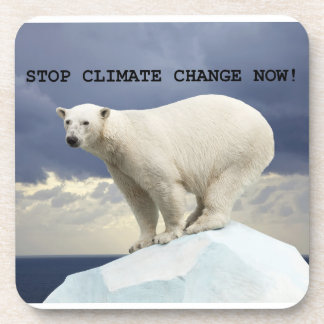 Polar Bear Stop Climate Change Now!  Coaster