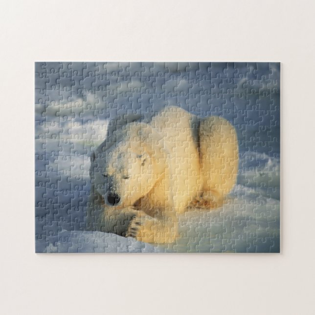 Polar Bear Sunbathing, Jigsaw Puzzle (Horizontal)