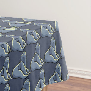 Polar Bear Tablecloth Baby Bear Art Tablecloth