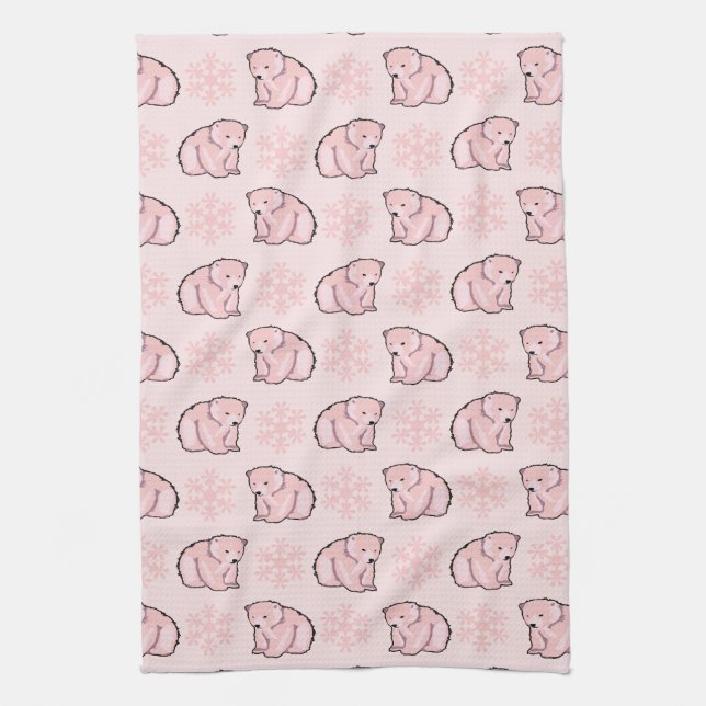 Polar bear tea towel (Vertical)