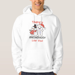 Polar Bear There's Snowbuddy Like Snowman Pun Hoodie