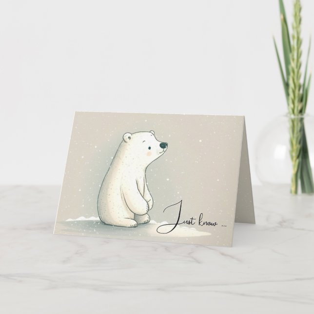 Polar Bear Thinking of You Card (Front)
