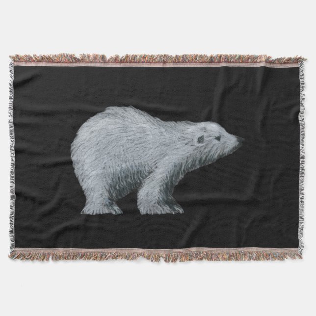 Polar Bear Throw Blanket (Front)