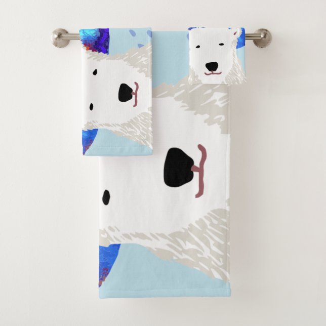 Polar Bear Towel Set (Insitu)