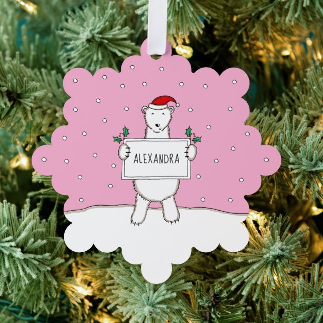 Polar Bear Tree Decoration Card (Insitu (Tree))
