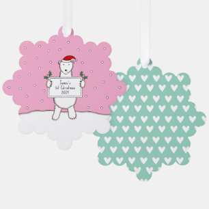 Polar Bear Tree Decoration Card
