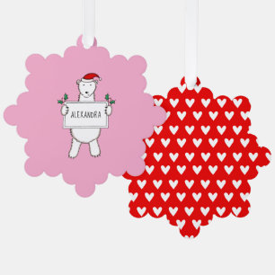 Polar Bear Tree Decoration Card