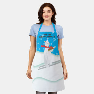 Polar bear turkey Christmas holiday cooking baking Apron