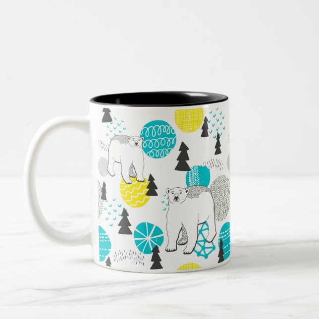 Polar bear Two-Tone coffee mug (Left)