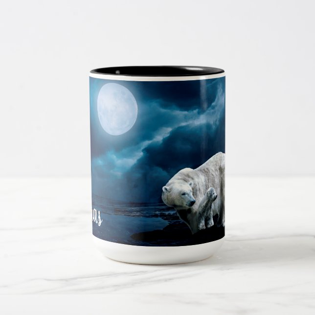Polar Bear Two-Tone Coffee Mug (Center)