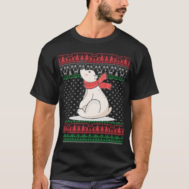 Polar Bear Ugly Christmas Sweater Family Matching  (Front)