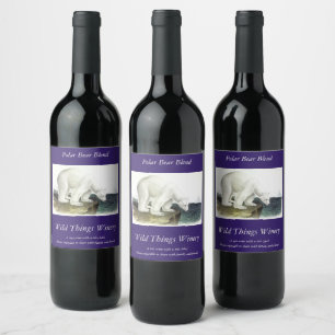 Polar Bear (Ursus Maritimus), Audubon's Quadrupeds Wine Label