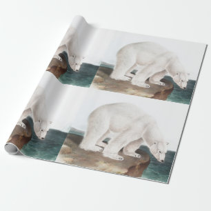 Polar Bear (Ursus maritimus) Illustration Wrapping Paper