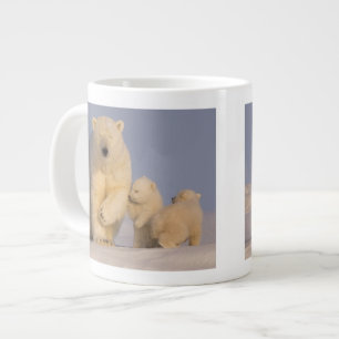 polar bear, Ursus maritimus, sow with newborn Large Coffee Mug