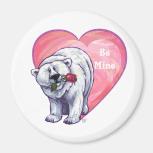 Polar Bear Valentine's Day Magnet
