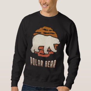 Polar Bear Vintage Retro Classic Animal Sunset Sweatshirt