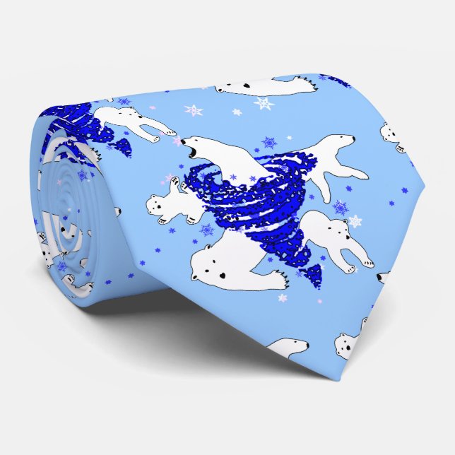 Polar Bear Vortex Tie (Rolled)